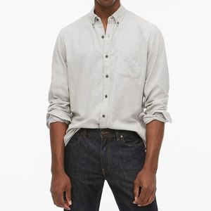 NWT J Crew Brushed Twill Button Down Shirt L